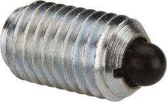 Gibraltar - 5/8-11, 1-1/16" Thread Length, 0.215" Plunger Projection, Steel Threaded Spring Plunger - 0.31" Max Plunger Diam, 1.062" Plunger Length, 7 Lb Init End Force, 50 Lb Final End Force - Americas Industrial Supply