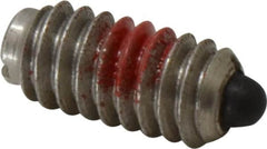 Gibraltar - 1/4-20, 17/32" Thread Length, 0.078" Plunger Projection, Stainless Steel Threaded Spring Plunger - 0.119" Max Plunger Diam, 0.531" Plunger Length, 3 Lb Init End Force, 10.5 Lb Final End Force - Americas Industrial Supply