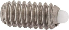 Gibraltar - 1/4-20, 17/32" Thread Length, 0.078" Plunger Projection, Stainless Steel Threaded Spring Plunger - 0.119" Max Plunger Diam, 0.531" Plunger Length, 1 Lb Init End Force, 3.5 Lb Final End Force - Americas Industrial Supply