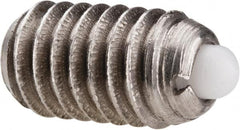 Gibraltar - 5/16-18, 9/16" Thread Length, 1/12" Plunger Projection, Stainless Steel Threaded Spring Plunger - 0.135" Max Plunger Diam, 0.562" Plunger Length, 3.7 Lb Init End Force, 15.5 Lb Final End Force - Americas Industrial Supply