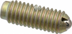 Gibraltar - 10-32, 0.093" Ball Diam, 33/64" Body Length, 0.025" Max Ball Reach, Threaded Ball Plunger - Steel Body, Steel Ball, 2 Lb Initial End Force, 5 Lb Final End Force, Locking Element - Americas Industrial Supply