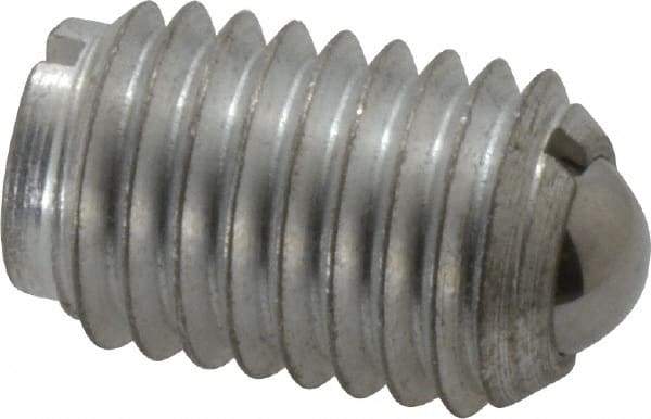 Gibraltar - 5/8-11, 0.375" Ball Diam, 63/64" Body Length, 0.096" Max Ball Reach, Threaded Ball Plunger - Steel Body, Steel Ball, 4.5 Lb Initial End Force, 9 Lb Final End Force - Americas Industrial Supply