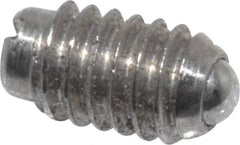 Gibraltar - 4-48, 0.062" Ball Diam, 3/16" Body Length, 0.02" Max Ball Reach, Threaded Ball Plunger - Steel Body, Steel Ball, 0.13 Lb Initial End Force, 0.5 Lb Final End Force - Americas Industrial Supply