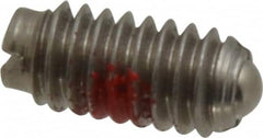 Gibraltar - 8-32, 0.093" Ball Diam, 11/32" Body Length, 0.025" Max Ball Reach, Threaded Ball Plunger - Steel Body, Steel Ball, 0.5 Lb Initial End Force, 1.25 Lb Final End Force, Locking Element - Americas Industrial Supply