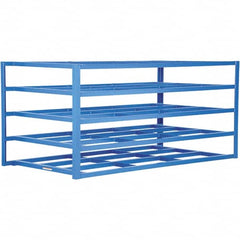 Vestil - 4 Bay, 5 Shelf, 2,000 Lb per Shelf Capacity, Blue Horizontal Sheet Storage Rack - 55" Wide x 48" High x 103" Deep - Americas Industrial Supply