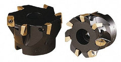 Kennametal - 7 Inserts, 4" Cut Diam, 1-1/4" Arbor Diam, 0.6" Max Depth of Cut, Indexable Square-Shoulder Face Mill - 0/90° Lead Angle, 1.96" High, AP.T 1604.., AP.W 1604.. & APEX 1604.. Insert Compatibility, Through Coolant, Series 7690 VA 16 - Americas Industrial Supply