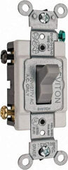 Leviton - 3 Pole, 120 to 277 VAC, 20 Amp, Commercial Grade, Toggle, Wall and Dimmer Light Switch - 1.31 Inch Wide x 4.06 Inch High - Americas Industrial Supply