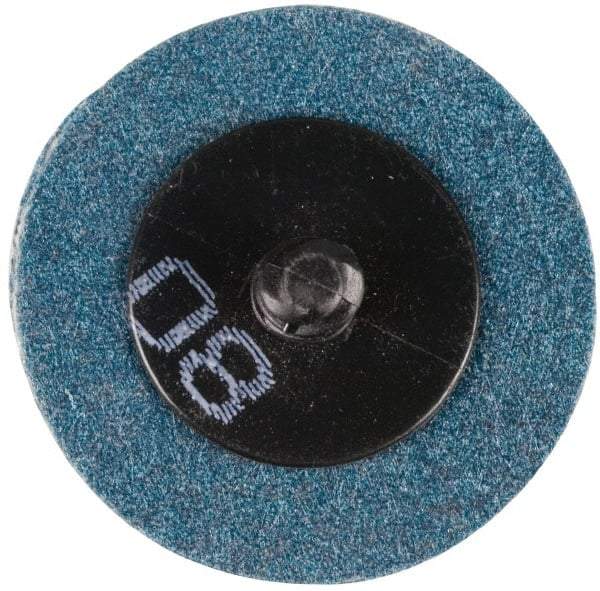 Tru-Maxx - 1" Disc Diam, 40 Grit, Zirconia Alumina Quick Change Disc - Type R Attaching System, Coated, Blue, Coarse Grade, 20,000 RPM - Americas Industrial Supply