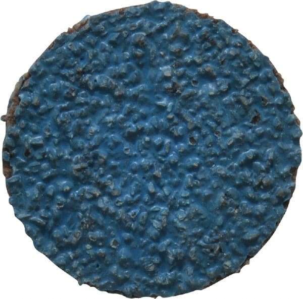 Tru-Maxx - 1" Disc Diam, 36 Grit, Zirconia Alumina Quick Change Disc - Type R Attaching System, Coated, Blue, Very Coarse Grade, 20,000 RPM - Americas Industrial Supply