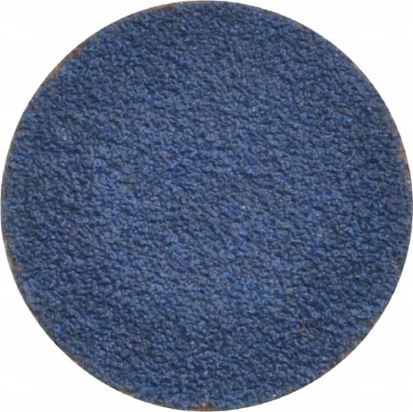 Tru-Maxx - 1" Disc Diam, 80 Grit, Zirconia Alumina Quick Change Disc - Type R Attaching System, Coated, Blue, Medium Grade, 20,000 RPM - Americas Industrial Supply