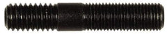 Dorman - 3/8-24 Long Thread, 3/8-16 Short Thread, 2" OAL Unequal Double Threaded Stud - Steel, Black Oxide Finish, 1" Long Thread Length, 5/8" Short Thread Length - Americas Industrial Supply