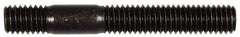 Dorman - 7/16-20 Long Thread, 7/16-14 Short Thread, 3-1/4" OAL Unequal Double Threaded Stud - Steel, Black Oxide Finish, 1-7/8" Long Thread Length, 5/8" Short Thread Length - Americas Industrial Supply