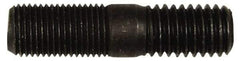 Dorman - 1/2-20 Long Thread, 1/2-13 Short Thread, 2" OAL Unequal Double Threaded Stud - Steel, Black Oxide Finish, 15/16" Long Thread Length, 5/8" Short Thread Length - Americas Industrial Supply