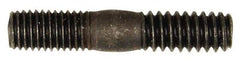 Dorman - 1/4-28 Long Thread, 1/4-20 Short Thread, 1-1/4" OAL Unequal Double Threaded Stud - Steel, Black Oxide Finish, 1/2" Long Thread Length, 1/2" Short Thread Length - Americas Industrial Supply