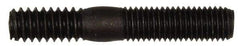 Dorman - 1/4-28 Long Thread, 1/4-20 Short Thread, 1-1/2" OAL Unequal Double Threaded Stud - Steel, Black Oxide Finish, 3/4" Long Thread Length, 1/2" Short Thread Length - Americas Industrial Supply