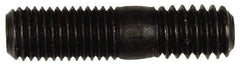Dorman - 5/16-24 Long Thread, 5/16-18 Short Thread, 1-1/4" OAL Unequal Double Threaded Stud - Steel, Black Oxide Finish, 5/8" Long Thread Length, 7/16" Short Thread Length - Americas Industrial Supply