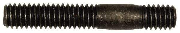 Dorman - 5/16-18 2" OAL Unequal Double Threaded Stud - Steel, Black Oxide Finish, 1" Long Thread Length, 7/16" Short Thread Length - Americas Industrial Supply