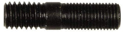 Dorman - 3/8-24 Long Thread, 3/8-16 Short Thread, 1-1/2" OAL Unequal Double Threaded Stud - Steel, 3/4" Long Thread Length, 1/2" Short Thread Length - Americas Industrial Supply