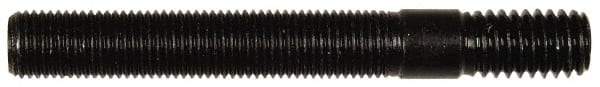 Dorman - 3/8-24 Long Thread, 3/8-16 Short Thread, 2" OAL Unequal Double Threaded Stud - Steel, Black Oxide Finish, 2" Long Thread Length, 5/8" Short Thread Length - Americas Industrial Supply