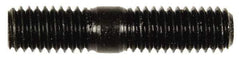 Dorman - 7/16-14 2" OAL Unequal Double Threaded Stud - Steel, Black Oxide Finish, 1" Long Thread Length, 3/4" Short Thread Length - Americas Industrial Supply