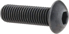 Holo-Krome - 5/16-24 UNF Hex Socket Drive, Button Screw - Alloy Steel, Black Oxide Finish, Fully Threaded, 1" Length Under Head - Americas Industrial Supply