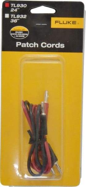 Fluke - Black/Red Electrical Test Equipment Patch Cord Set - Use with Test Equipment - Americas Industrial Supply