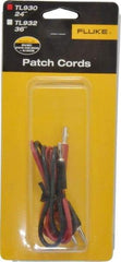 Fluke - Black/Red Electrical Test Equipment Patch Cord Set - Use with Test Equipment - Americas Industrial Supply