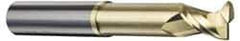 Accupro - 1/2", 2 Flute, Single End, Solid Carbide, 0.015" Corner Radius End Mill - 4" OAL, 45° Helix, Right Hand Flute, 5/8" LOC, Right Hand Cut, 2-3/8" Extended Reach - Americas Industrial Supply
