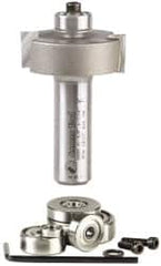 Amana Tool - 1-3/8" Cut Diam, 1/2" Length of Cut, 2 Flute Profiling Edge Profile Router Bit - Carbide-Tipped, 1/2" Shank Diam, 2-3/8" OAL, Uncoated - Americas Industrial Supply