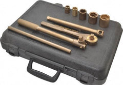 Ampco - 9 Piece 1/2" Drive Socket Set - 6 Points, 1/2" to 1-1/4" Range, Inch Measurement Standard - Americas Industrial Supply