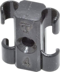 Midwest Control - 5/32 to 1/4 Hose OD, Multitube Holder - Black, 2 Slots, 0.7" OAL, 0.12" Mounting Hole, For Use With Tubes, Wires, Hose & Pipe - Americas Industrial Supply