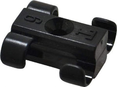 Midwest Control - 1/4 to 5/16 Hose OD, Multitube Holder - Black, 2 Slots, 0.8" OAL, 0.12" Mounting Hole, For Use With Tubes, Wires, Hose & Pipe - Americas Industrial Supply