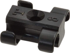 Midwest Control - 5/16 to 3/8 Hose OD, Multitube Holder - Black, 2 Slots, 0.96" OAL, 0.16" Mounting Hole, For Use With Tubes, Wires, Hose & Pipe - Americas Industrial Supply