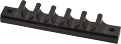 Midwest Control - 1/2 Hose OD, Multitube Holder - Black, 5 Slots, 4-1/2" OAL, 0.218" Mounting Hole, For Use With Plastic Tubing, Hose & Wire - Americas Industrial Supply