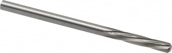 Magafor - 3.2512mm Solid Carbide 6 Flute Chucking Reamer - Spiral Flute, 0.128" Straight Shank, 19/32" Flute Length, 2-1/4" OAL - Americas Industrial Supply