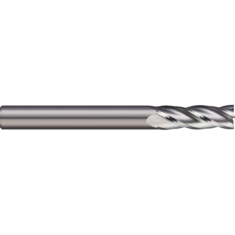 Square End Mill: 0.4724'' Dia, 0.8661'' LOC, 3 Flutes, Solid Carbide Single End, Uncoated, 30 ° Helix, Centercutting, RH Cut, RH Flute