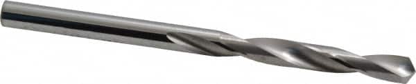 SGS - #5 118° Solid Carbide Jobber Drill - Bright Finish, Right Hand Cut, Spiral Flute, Straight Shank, 3" OAL, Faceted Point - Americas Industrial Supply