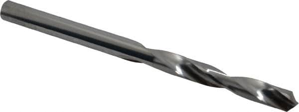 SGS - #6 118° Solid Carbide Jobber Drill - Bright Finish, Right Hand Cut, Spiral Flute, Straight Shank, 3" OAL, Faceted Point - Americas Industrial Supply