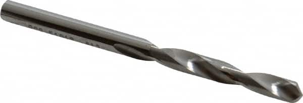 SGS - #13 118° Solid Carbide Jobber Drill - Bright Finish, Right Hand Cut, Spiral Flute, Straight Shank, 2-3/4" OAL, Faceted Point - Americas Industrial Supply