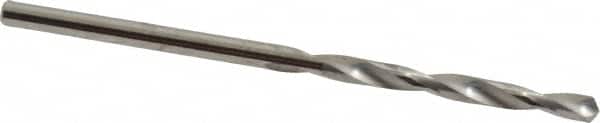 SGS - #36 118° Solid Carbide Jobber Drill - Bright Finish, Right Hand Cut, Spiral Flute, Straight Shank, 2-1/4" OAL, Faceted Point - Americas Industrial Supply