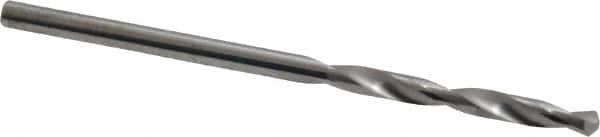 SGS - #40 118° Solid Carbide Jobber Drill - Bright Finish, Right Hand Cut, Spiral Flute, Straight Shank, 2" OAL, Faceted Point - Americas Industrial Supply