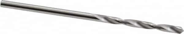 SGS - #43 118° Solid Carbide Jobber Drill - Bright Finish, Right Hand Cut, Spiral Flute, Straight Shank, 2" OAL, Faceted Point - Americas Industrial Supply