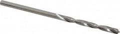SGS - #45 118° Solid Carbide Jobber Drill - Bright Finish, Right Hand Cut, Spiral Flute, Straight Shank, 1-3/4" OAL, Faceted Point - Americas Industrial Supply