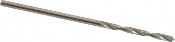 SGS - #53 118° Solid Carbide Jobber Drill - Bright Finish, Right Hand Cut, Spiral Flute, Straight Shank, 1-1/2" OAL, Faceted Point - Americas Industrial Supply