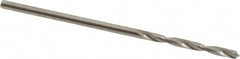 SGS - #53 118° Solid Carbide Jobber Drill - Bright Finish, Right Hand Cut, Spiral Flute, Straight Shank, 1-1/2" OAL, Faceted Point - Americas Industrial Supply