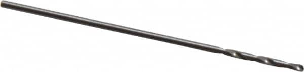 SGS - #71 118° Solid Carbide Jobber Drill - Bright Finish, Right Hand Cut, Spiral Flute, Straight Shank, 1" OAL, Faceted Point - Americas Industrial Supply
