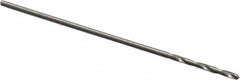 SGS - #72 118° Solid Carbide Jobber Drill - Bright Finish, Right Hand Cut, Spiral Flute, Straight Shank, 1" OAL, Faceted Point - Americas Industrial Supply