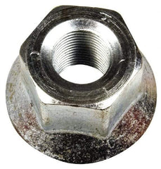 Dorman - 5/8-18 Zinc Finish Flanged Wheel Nut - 1-1/8" Hex, 1-1/16" OAL, 1.62 Diam Flange Seat Angle - Americas Industrial Supply