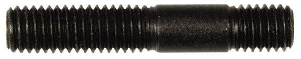 Dorman - M8x1.25 45mm OAL Unequal Double Threaded Stud - Steel, Black Oxide Finish, 23mm Long Thread Length, 10mm Short Thread Length, Metric - Americas Industrial Supply