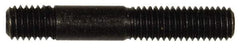 Dorman - M8x1.25 50mm OAL Unequal Double Threaded Stud - Steel, Black Oxide Finish, 23mm Long Thread Length, 10mm Short Thread Length, Metric - Americas Industrial Supply